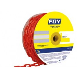 Cadena plástica 3mm 1/8″ 50m color rojo Foy