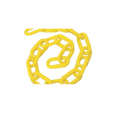 Cadena plástica 6 mm x 1/4″ 25 mt 40 kg amarilla Foy