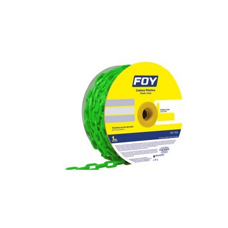 Cadena plástica 8mm 5/16″25m color verde Foy