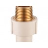 Adaptador macho con inserto metálico