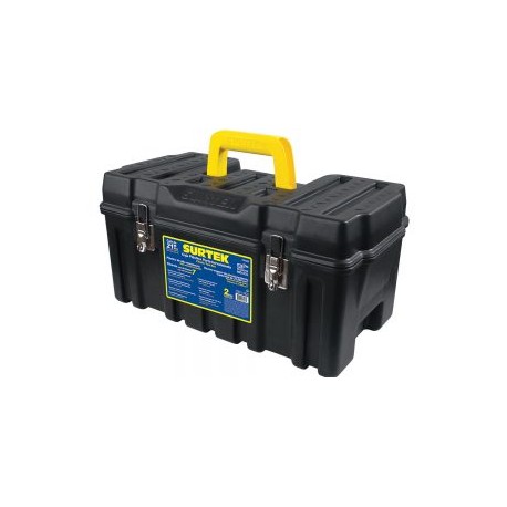 Caja portaherramientas plástica 21″ con broches metálicos Surtek