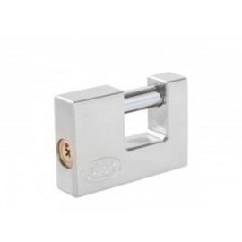 Candado acero cortina llave tetra 80mm cromo satinado Lock