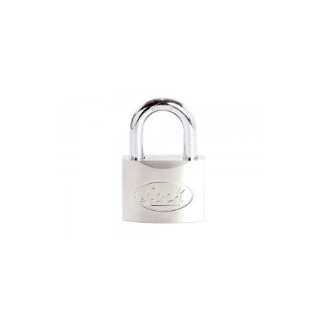 Candado acero corto llave de discos 50mm cromo satinado Lock