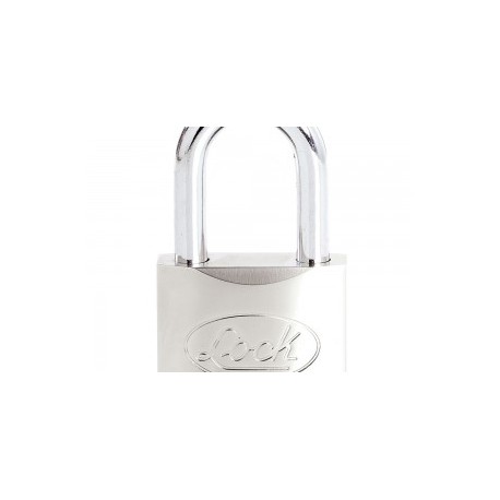 Candado acero largo llave de discos 50mm cromo satinado Lock