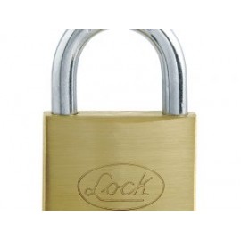 Candado de acero corto llave estándar 63mm latonado Lock