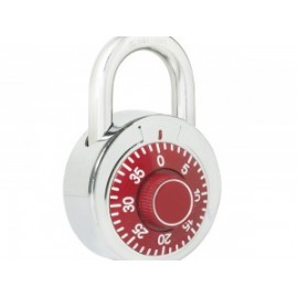 Candado de combinación disco 50mm rojo Lock