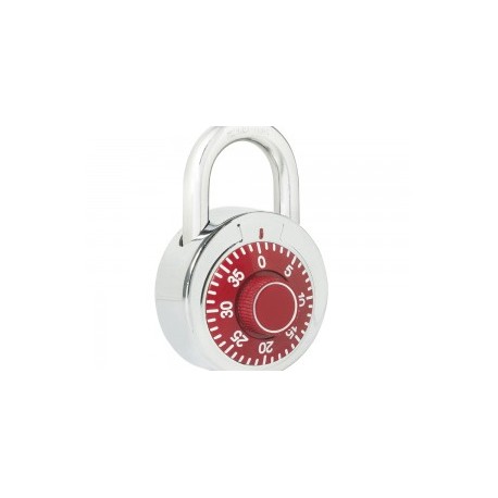 Candado de combinación disco 50mm rojo Lock