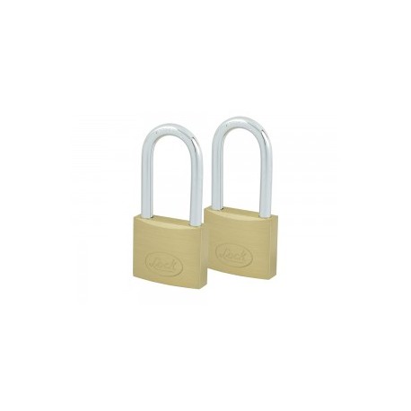 Candado de latón largo llave estándar 2 piezas 25mm Lock