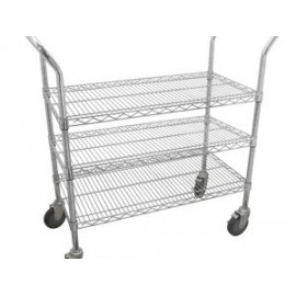 Carrito utilitario con 3 repisas de 36″ x 18″ cromado Urrea