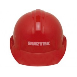 Casco de seguridad con ajuste de intervalos rojo Surtek