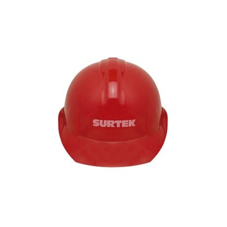 Casco de seguridad con ajuste de intervalos rojo Surtek