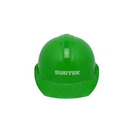 Casco de seguridad con ajuste de intervalos verde Surtek