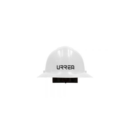 Casco de seguridad de ala completa con 4 puntos de suspensión, dieléctrico, con arnés de polietileno y ajuste por matraca color