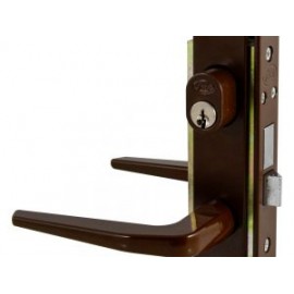 Cerradura aluminio basic doble cafe Lock