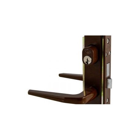 Cerradura aluminio basic doble cafe Lock