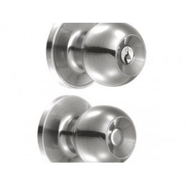 Cerradura de pomo (bola) para entrada ppal acero inox  Lock