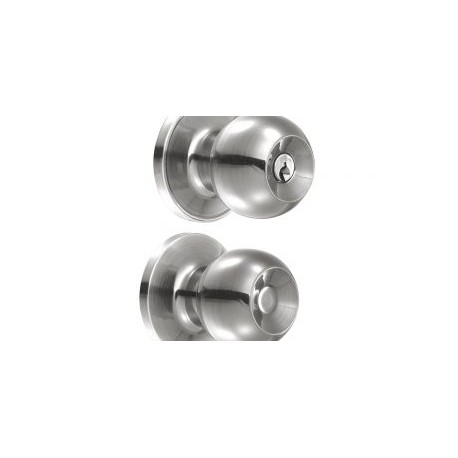 Cerradura de pomo (bola) para entrada ppal acero inox  Lock