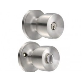 Cerradura de pomo (copa) para baño, acero inoxidable  Lock