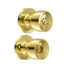 Cerradura de pomo (copa) para baño, latón brillante Lock