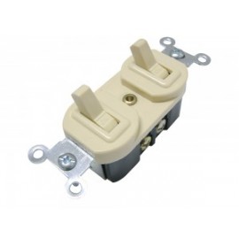 Apagador de palanca doble 15A 127V Surtek