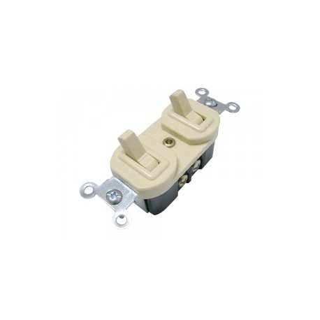 Apagador de palanca doble 15A 127V Surtek