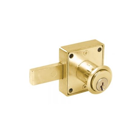 Cerradura mueble cuadrad cilindro largo latón brillante Lock