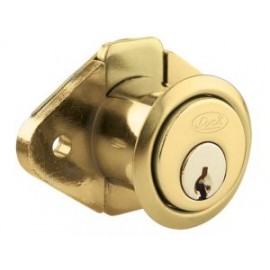 Cerradura para mueble ovalada latón brillante Lock