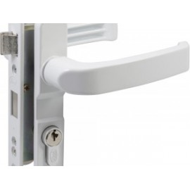 Cerradura para puerta de aluminio color blanco Lock