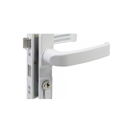 Cerradura para puerta de aluminio color blanco Lock
