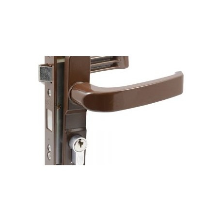 Cerradura para puerta de aluminio color café Lock