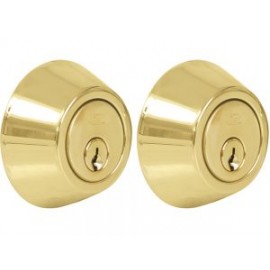 Cerrojo tubular doble, acabado latón brillante Lock