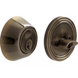 Cerrojo tubular sencillo, acabado latón antiguo Lock