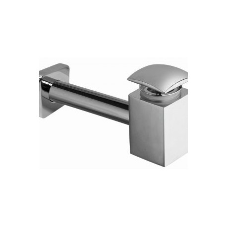 Céspol cuadrado y contra para lavabo sin rebosadero sistema Up & Down Cromo KADER