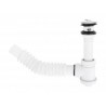 Céspol flexible con bote chico con cubierta cromo para lavabo
