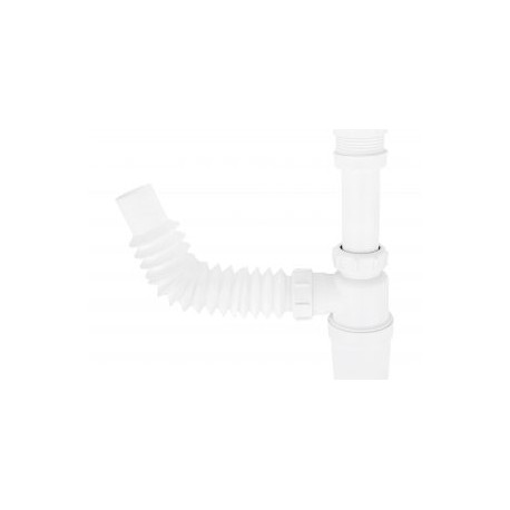 Céspol flexible con bote grande con cubierta plástica para fregadero