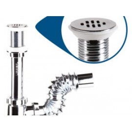 Céspol flexible con bote grande y rejilla de acero inoxidable