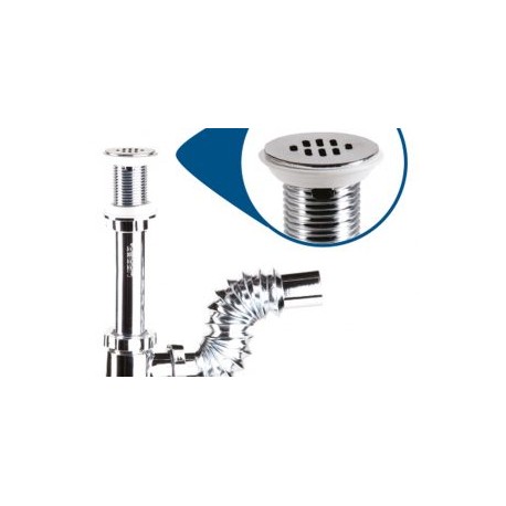 Céspol flexible con bote grande y rejilla de acero inoxidable