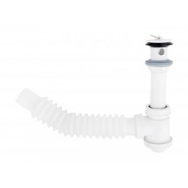 Céspol flexible de bote chico con cubierta plástica para lavabo