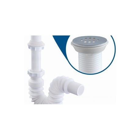 Céspol flexible sin bote, con rejilla de acero inoxidable
