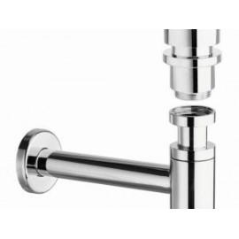 Céspol y contra para lavabo con rebosadero sistema Up & Down Cromo