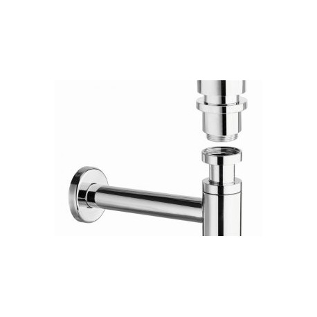Céspol y contra para lavabo con rebosadero sistema Up & Down Cromo