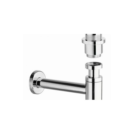 Céspol y contra para lavabo sin rebosadero sistema Up & Down Brushed Nickel