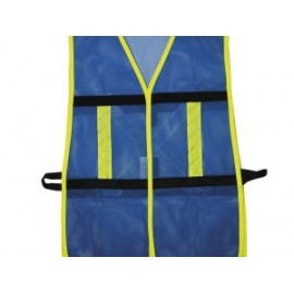 Chaleco de seguridad malla ajustable gancho azul Surtek