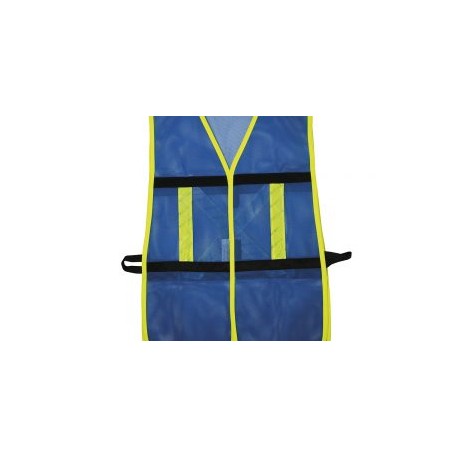 Chaleco de seguridad malla ajustable gancho azul Surtek