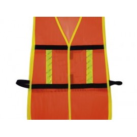 Chaleco de seguridad malla ajustable gancho naranja Surtek