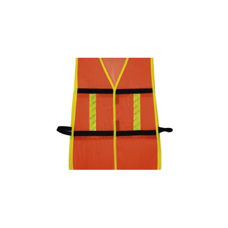 Chaleco de seguridad malla ajustable gancho naranja Surtek