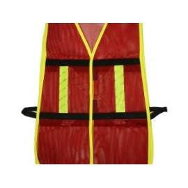 Chaleco de seguridad malla ajustable gancho rojo Surtek