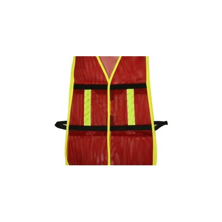 Chaleco de seguridad malla ajustable gancho rojo Surtek