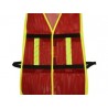 Chaleco de seguridad malla ajustable gancho rojo Surtek
