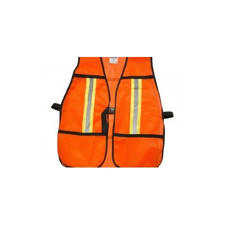 Chaleco seguridad naranja ajustable cinta prismática Surtek